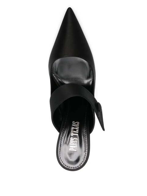 Paris Texas 90mm satin mules - Black - zdjęcie produktu nr 2