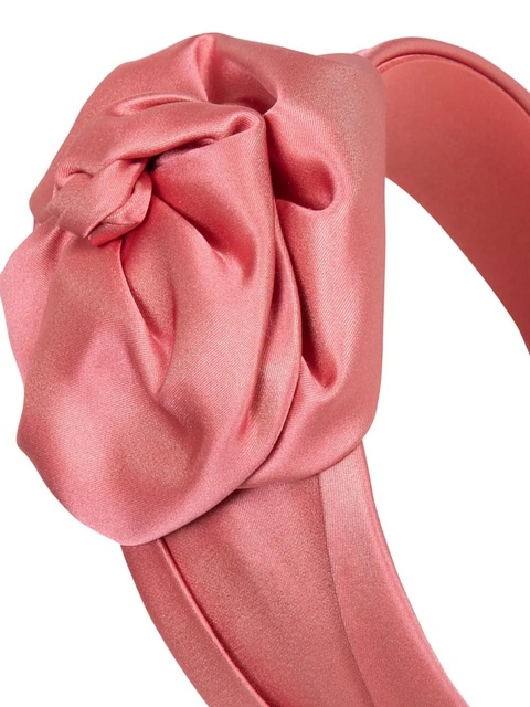 Jennifer Behr Rosalina floral-appliquéd silk headband - Pink - zdjęcie produktu nr 1
