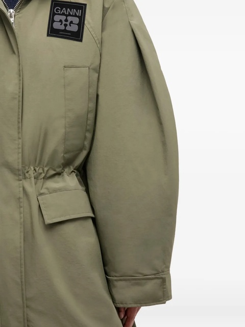 GANNI Ripstop parka coat - Green - zdjęcie produktu nr 2