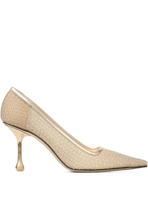 Jimmy Choo 80mm Ixia embellished heeled pumps - Gold - zdjęcie produktu nr 1