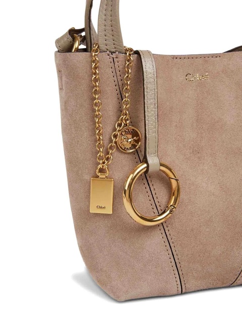 Chloé small Spin suede tote bag - Grey - zdjęcie produktu nr 2