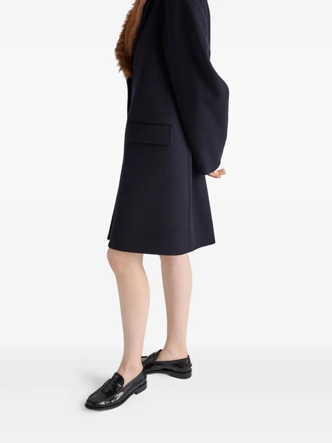 Prada shearling-collar flap-pockets coat - Blue - zdjęcie produktu nr 1