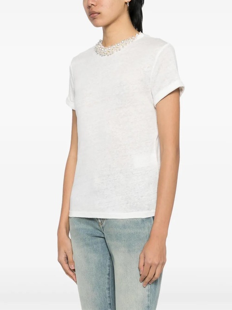 ZIMMERMANN crush-embellished T-shirt - White - zdjęcie produktu nr 2