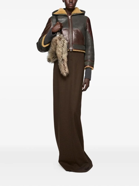 Acne Studios hooded leather jacket - Brown - zdjęcie produktu nr 2