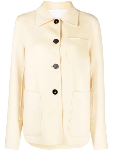 Jil Sander buttoned-up cashmere shirt jacket - Yellow - zdjęcie produktu nr 1