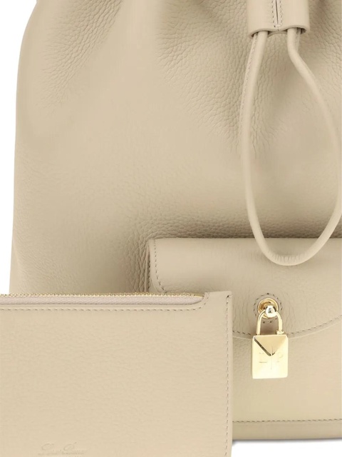 Loro Piana Extra Drawstring leather backpack - Neutrals - zdjęcie produktu nr 2