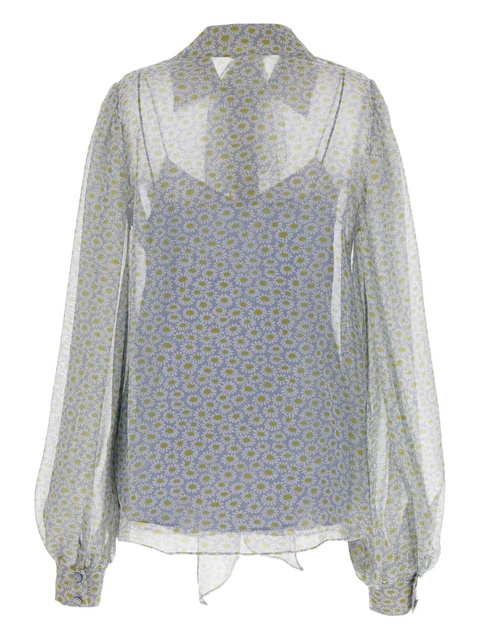Gucci daisy print bow blouse - Blue - zdjęcie produktu nr 2