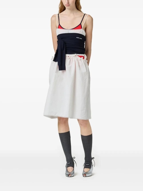 Miu Miu logo-print dress - White - zdjęcie produktu nr 2