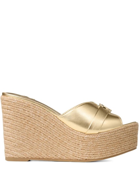 Jimmy Choo 100mm Leda mules - Gold - zdjęcie produktu nr 1