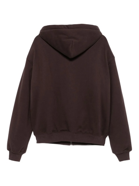 Magda Butrym lace-trimmed zip-up hoodie - Brown - zdjęcie produktu nr 1