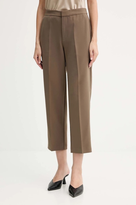 ISABELLE BLANCHE spodnie damskie kolor zielony proste high waist IS25FW-P050-T001 - zdjęcie produktu nr 1