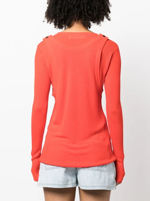 Marni layered-effect ribbed-knit jumper - zdjęcie produktu nr 2