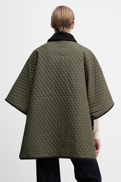 Barbour poncho OAKHAM kolor zielony przejściowa oversize LQU1857 - zdjęcie produktu nr 2