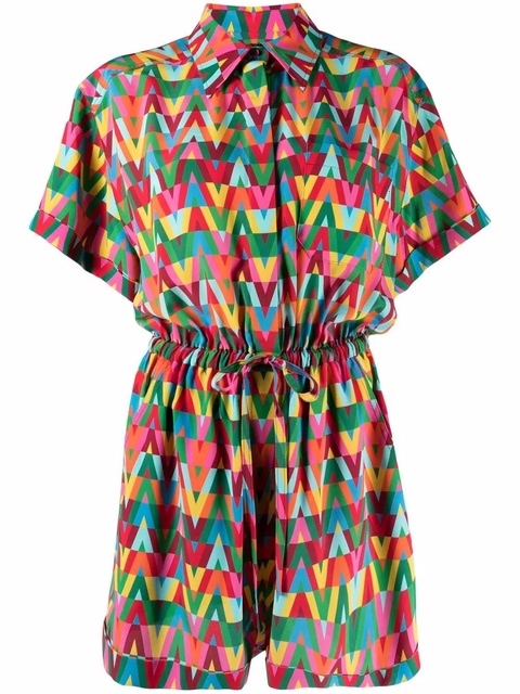 Valentino Garavani Optical print playsuit - Green - zdjęcie produktu nr 1