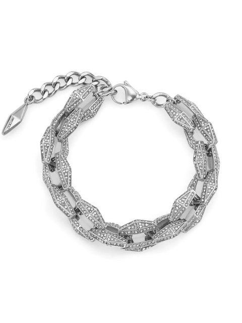 Jimmy Choo Diamond Chain crystal-embellished bracelet - Silver - zdjęcie produktu nr 1