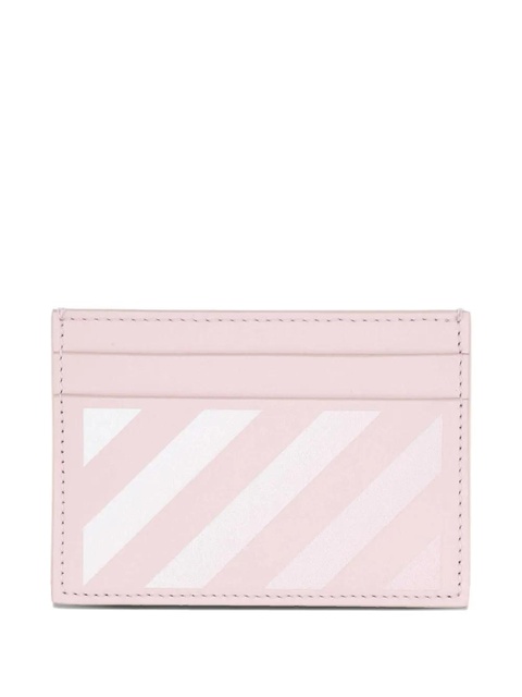 Off-White leather stripes cardholder - Pink - zdjęcie produktu nr 1