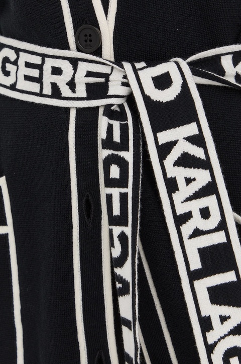 Karl Lagerfeld kardigan z domieszką wełny 221W2003 damski lekki - zdjęcie produktu nr 2