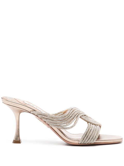 Aquazzura 75mm Gatsby sandals - Gold - zdjęcie produktu nr 1