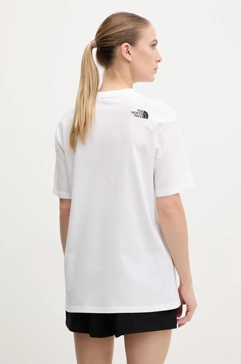 The North Face t-shirt bawełniany Essential damski kolor biały NF0A87NQFN41 - zdjęcie produktu nr 2