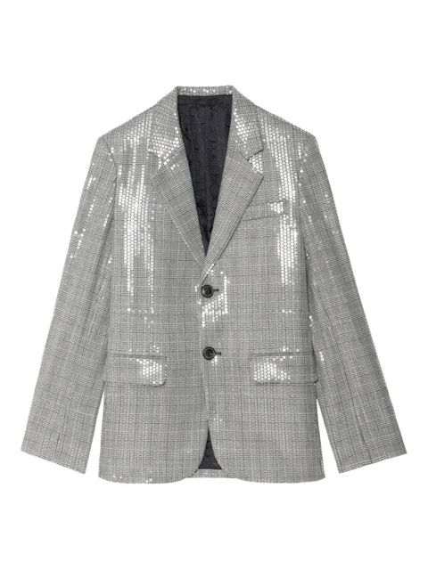Zadig&Voltaire sequin-embellished check blazer - Black - zdjęcie produktu nr 1