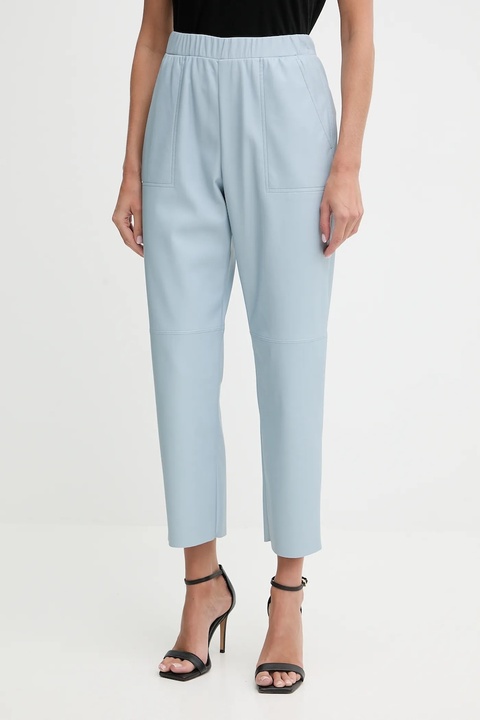 MAX&Co. spodnie damskie kolor niebieski fason cygaretki high waist 2526786014200 - zdjęcie produktu nr 1