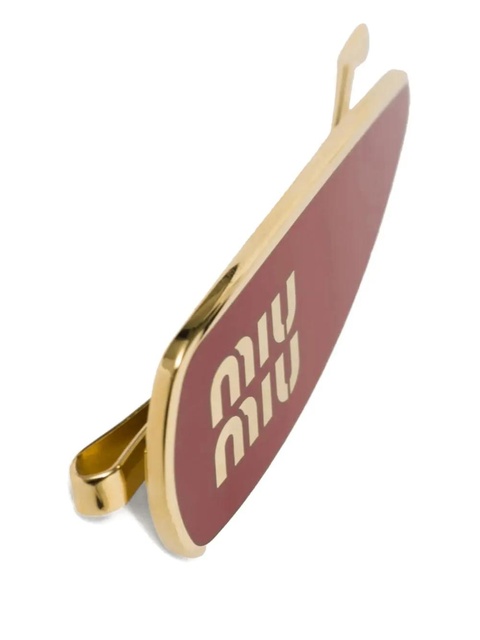 Miu Miu logo-detail hair clip - Red - zdjęcie produktu nr 1