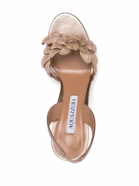 Aquazzura Galactic Flower leather sandals - Brown - zdjęcie produktu nr 2