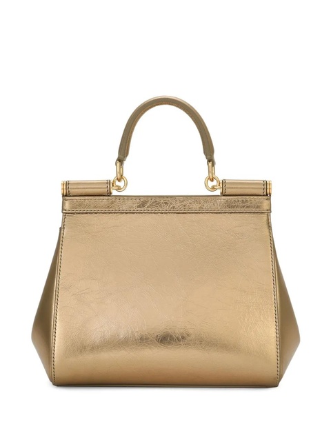 Dolce & Gabbana Sicily metallic leather tote bag - Gold - zdjęcie produktu nr 2