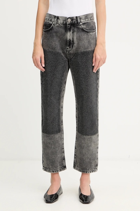 Pinko jeansy bawełniane damskie high waist 104635 A2W4 - zdjęcie produktu nr 1