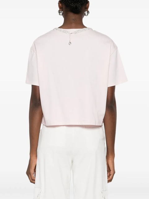 Maje embellished-neck T-shirt - Pink - zdjęcie produktu nr 1