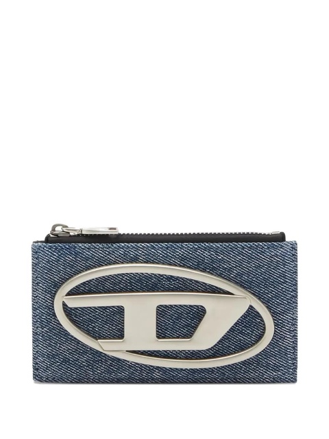 Diesel logo zip card holder - Blue - zdjęcie produktu nr 1