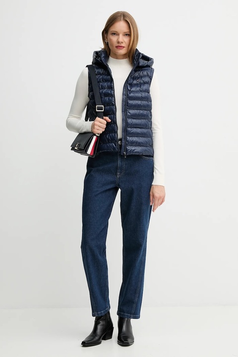 Tommy Hilfiger sweter damski kolor beżowy lekki WW0WW47462 - zdjęcie produktu nr 2