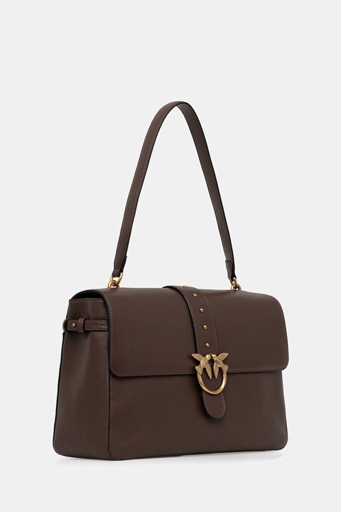 Pinko torebka skórzana kolor brązowy 105067 A0QO - zdjęcie produktu nr 1