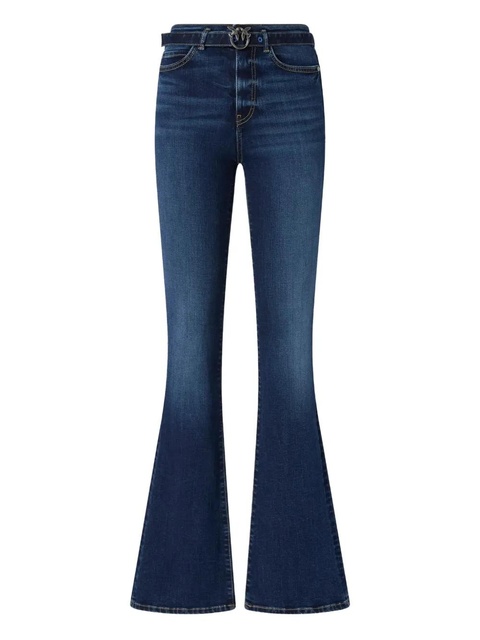 PINKO embroidered-belt flare jeans - Blue - zdjęcie produktu nr 1