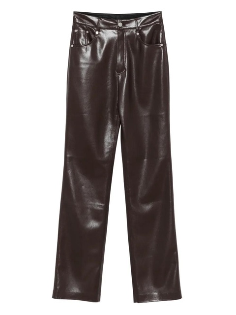 Nanushka five-pocket leather trousers - Brown - zdjęcie produktu nr 1