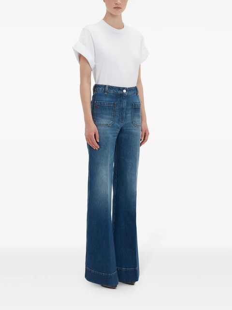Victoria Beckham crew-neck organic-cotton T-shirt - White - zdjęcie produktu nr 2