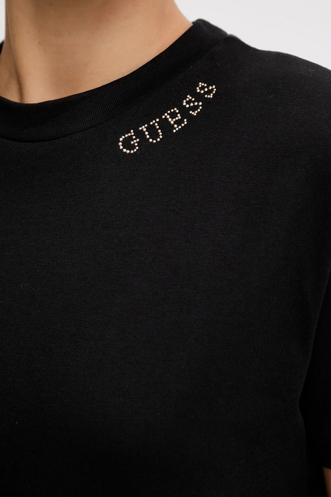 Guess t-shirt bawełniany CLELIA damski kolor czarny V5BI12 K8FQ4 - zdjęcie produktu nr 1