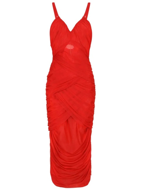 Dolce & Gabbana draped layered tulle midi dress - zdjęcie produktu nr 1