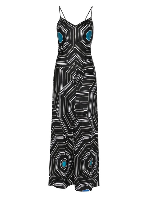 SANDRO x Louise Bourgeois graphic-print midi dress - Black - zdjęcie produktu nr 1