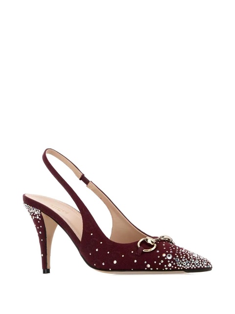 Gucci 85mm crystal-embellished pumps - Red - zdjęcie produktu nr 2
