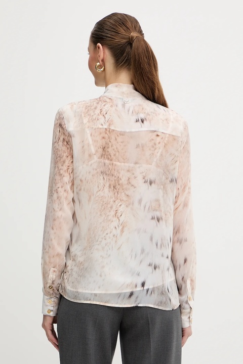 Marciano Guess koszula VERITY damska kolor beżowy regular z wiązanym dekoltem 5BGH14 7310A - zdjęcie produktu nr 1