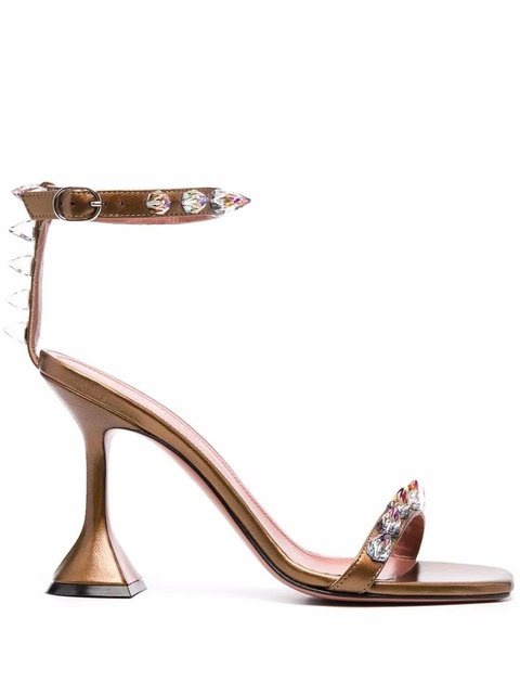 Amina Muaddi Julia sandals - Brown - zdjęcie produktu nr 1