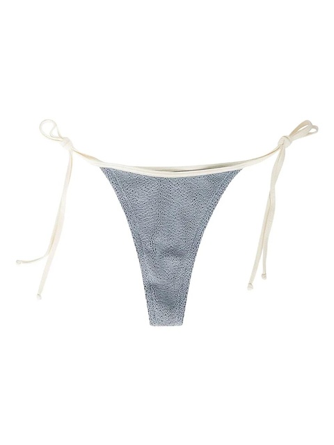 MC2 Saint Barth Norah crinkle-texture bikini bottom - Grey - zdjęcie produktu nr 1