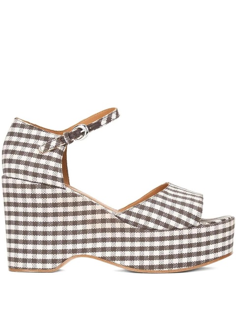 STAUD 95mm Stella platform sandals - Brown - zdjęcie produktu nr 1