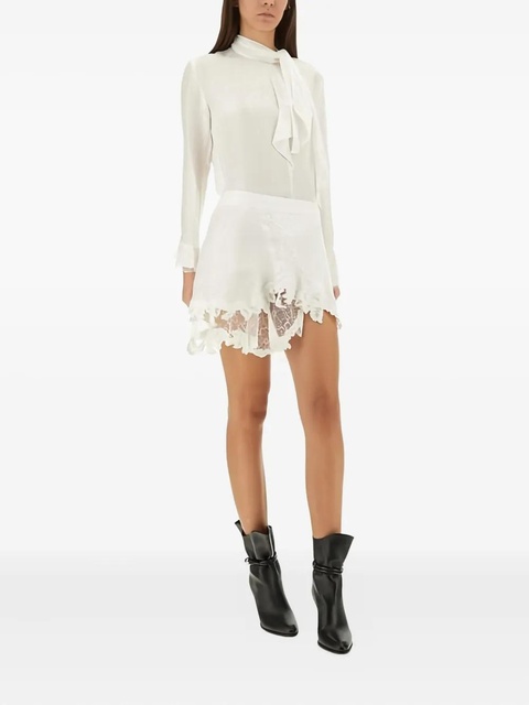 ISABEL MARANT lace-ruffled mini skirt - White - zdjęcie produktu nr 2