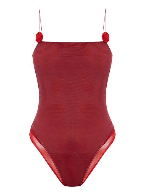 Oséree Lumière Rose appliqué swimsuit - Red - zdjęcie produktu nr 1