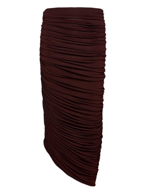 Magda Butrym ruched midi skirt - Red - zdjęcie produktu nr 1