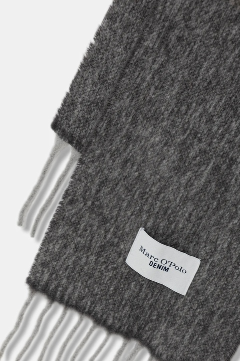 Marc O'Polo szalik z dodatkiem wełny damski kolor szary melanżowy 5000007554 - zdjęcie produktu nr 2