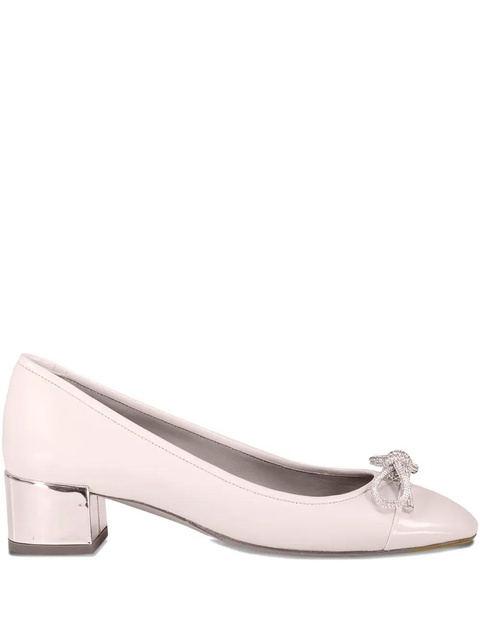 Aquazzura 35mm Parisina bow-embellished pumps - Neutrals - zdjęcie produktu nr 2