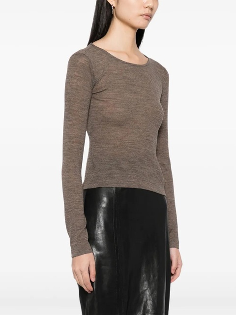 MM6 Maison Margiela wool T-shirt - Brown - zdjęcie produktu nr 1
